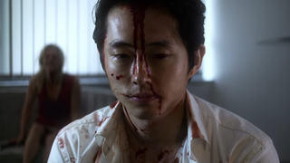 Steven Yeun goes from killing zombies to killing corporate assholes in the <i>Mayhem</i> trailer